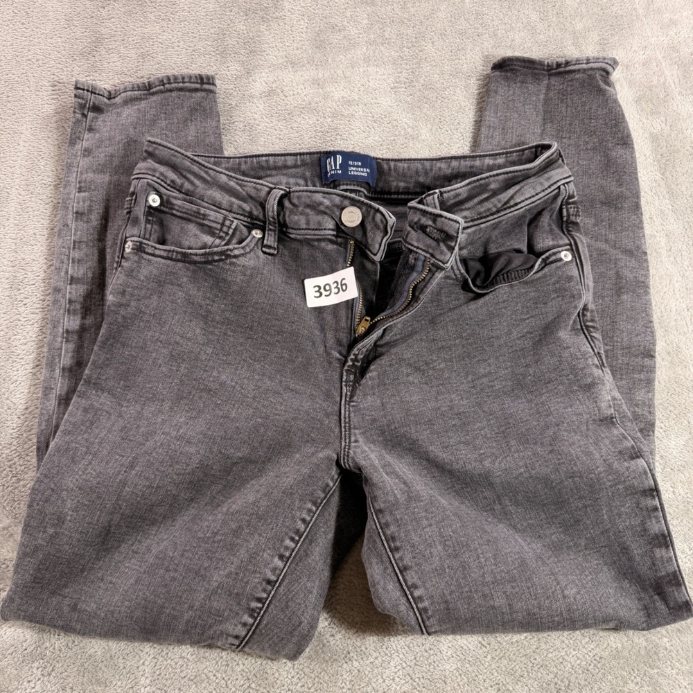 Gap Universal Legging Women 12/31R Grey Mid Rise Stretch Denim Jeans 447155-00